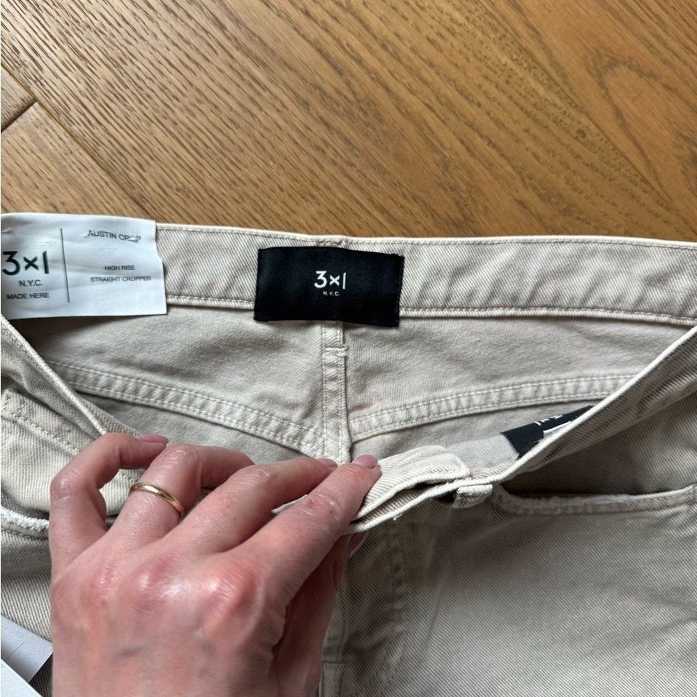 3x1 Austin Crop Jean Denim - Mineral Beige - Size 26 - NWT - Picture 5 of 11